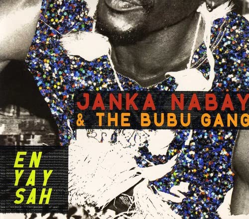 Album cover featuring a person in colorful sequins with text Janka Nabay.