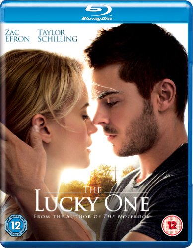 Blu-ray cover for "The Lucky One" featuring a couple in a close embrace.