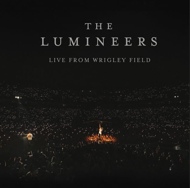 The Lumineers album cover with a crowd scene and stadium lights.