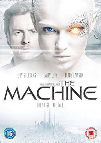 DVD cover for "The Machine" featuring two actors and robotic imagery.
