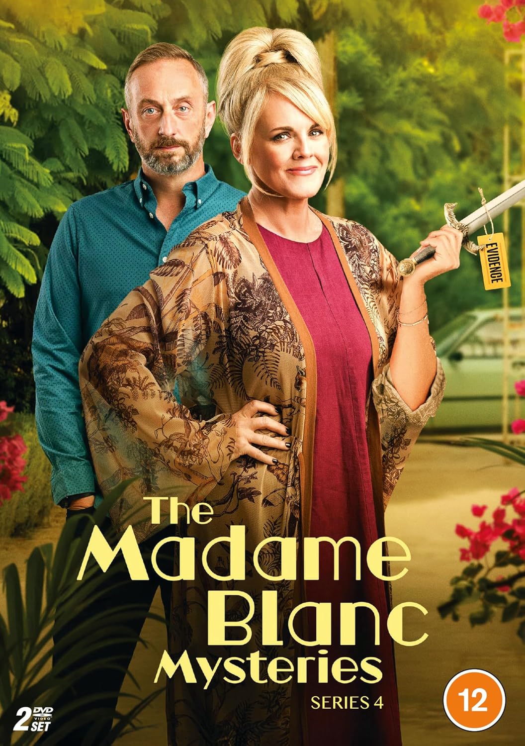 DVD cover for "The Madame Blanc Mysteries: Series 4" featuring two actors.