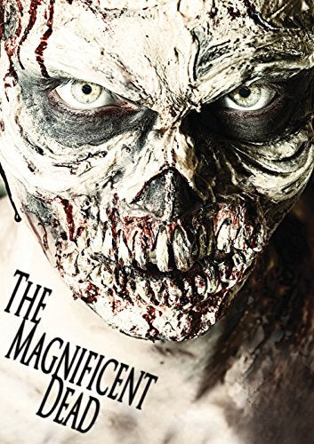 DVD cover for "The Magnificent Dead" featuring a zombified face.