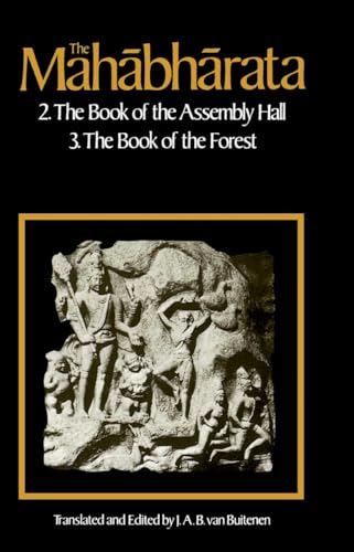 Book cover of "The Mahabharata" with ancient Indian relief sculpture.