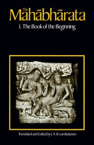 Book cover: “The Mahabharata” with carved figures in a golden frame.
