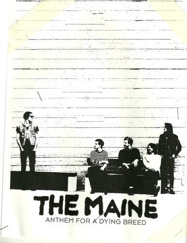 DVD cover featuring black and white image of band The Maine.