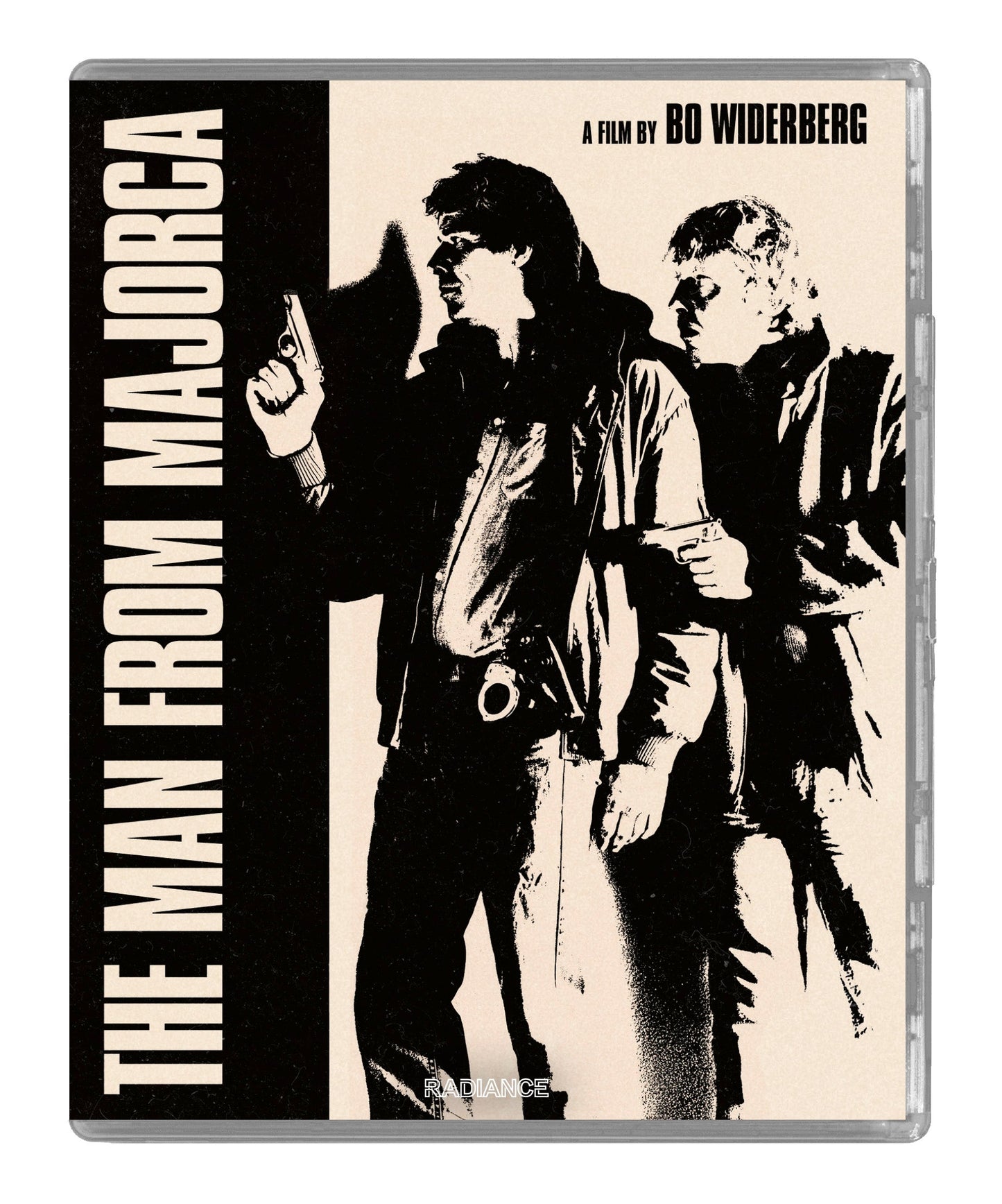 Blu-ray cover art featuring two men holding handguns in a high-contrast black and white.