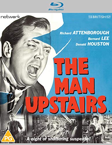 Blu-ray cover for "The Man Upstairs" featuring Richard Attenborough’s portrait.