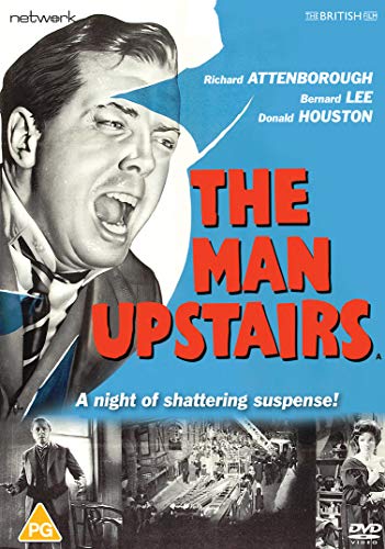 DVD cover for "The Man Upstairs" featuring a distressed man’s face.