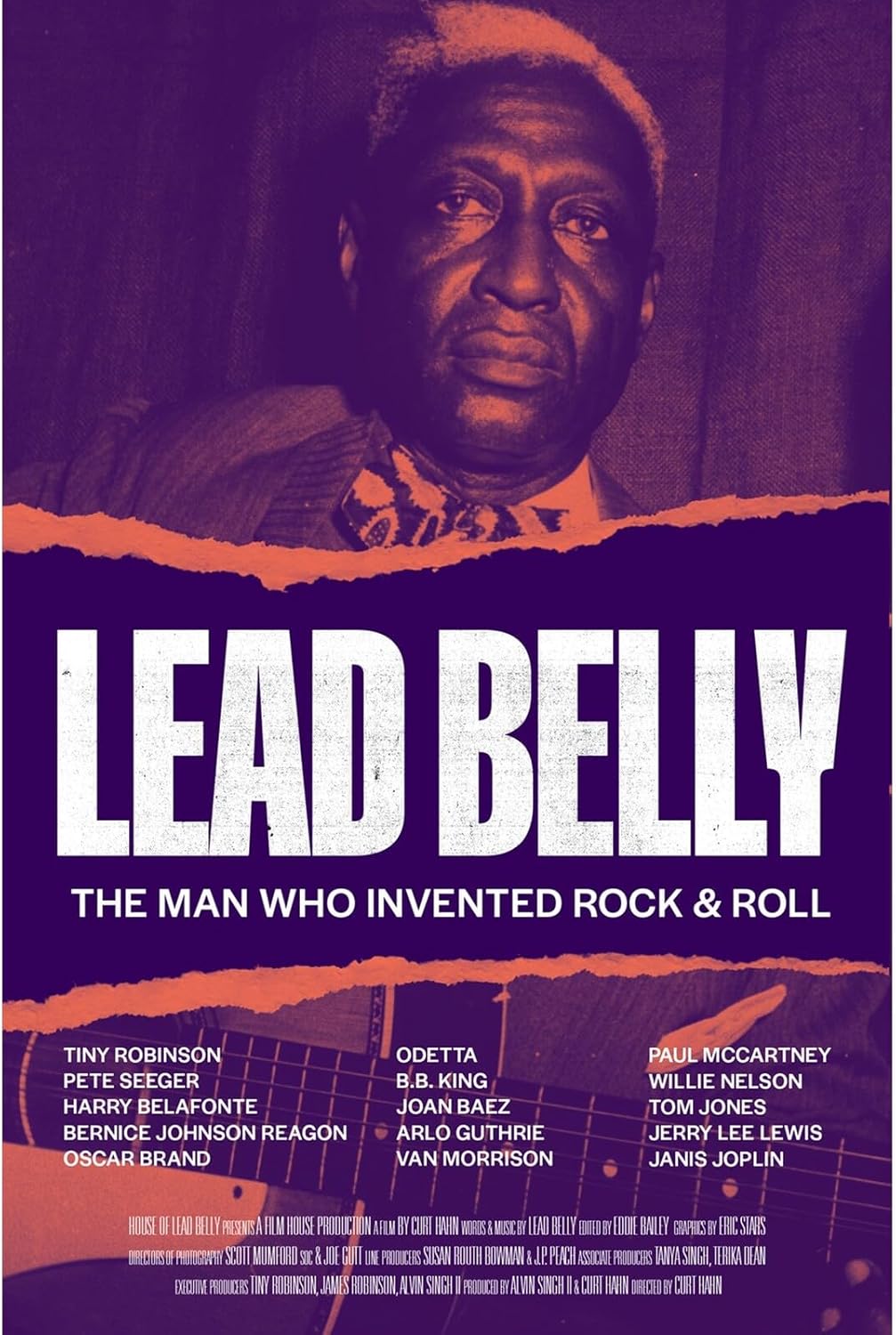DVD cover for "Lead Belly: The Man Who Invented Rock & Roll," featuring a portrait.
