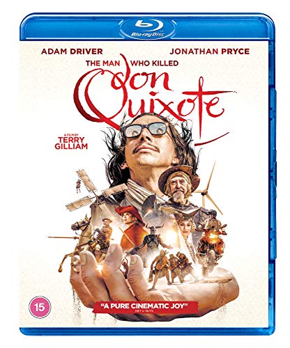 Blu-ray cover for The Man Who Killed Don Quixote featuring a large hand collage.