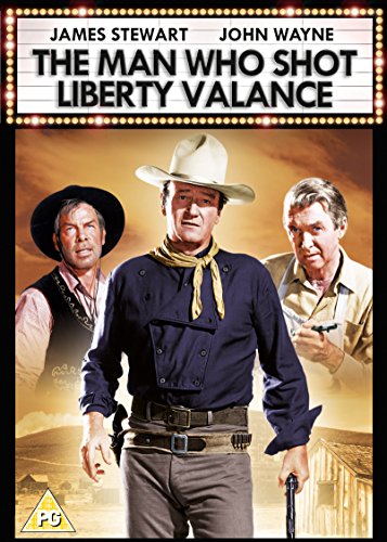 DVD cover for “The Man Who Shot Liberty Valance” with John Wayne.