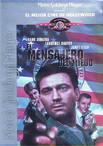 DVD cover for The Manchurian Candidate featuring Frank Sinatra and Laurence Harvey with flag.