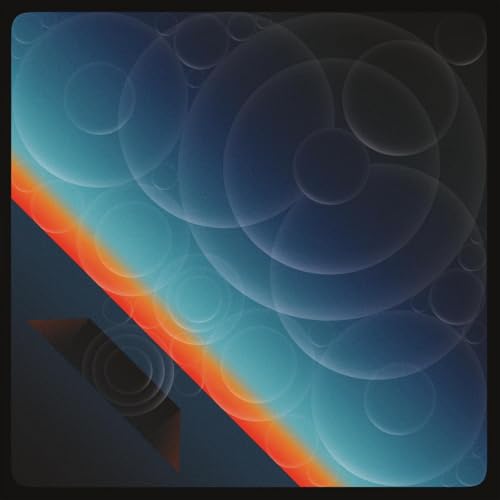 Album cover with overlapping blue and orange circles, abstract design.
