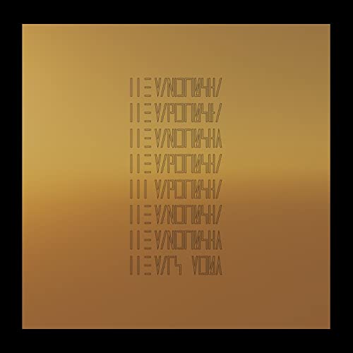 The Mars Volta album cover: gold gradient with repeating text pattern.