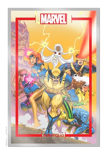 X-Men characters Wolverine, Jean Grey, and Cyclops featured in a comic art portfolio.