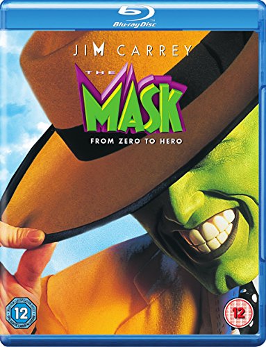 Blu-ray cover for "The Mask" featuring Jim Carrey as the green-faced character.