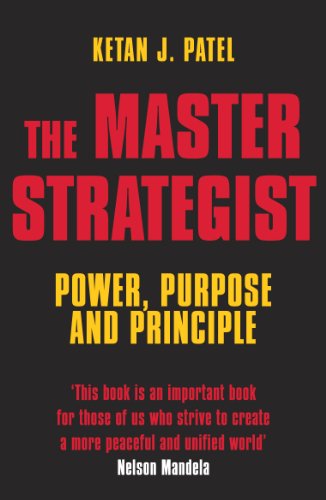 Book cover: "The Master Strategist" with red and yellow text on black.
