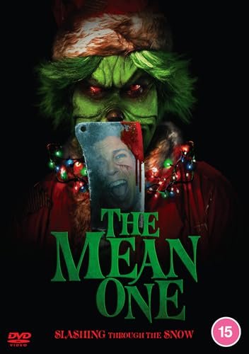 DVD cover for "The Mean One," featuring a menacing, green Grinch-like figure.