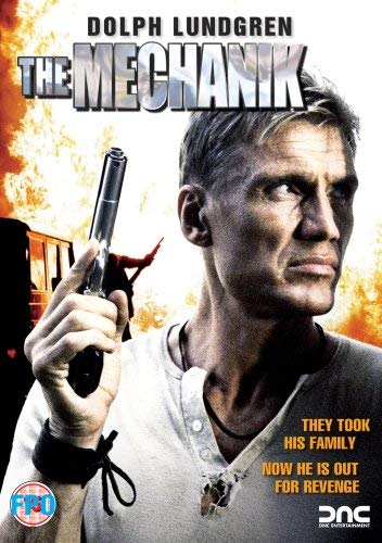 DVD cover for "The Mechanik" featuring Dolph Lundgren holding a gun.