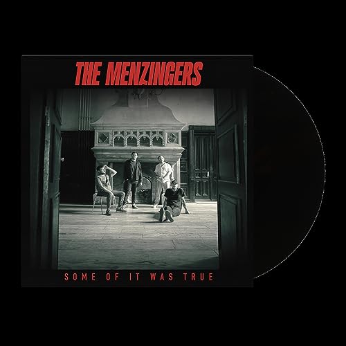 The Menzingers album cover featuring four people in a room, with vinyl record.