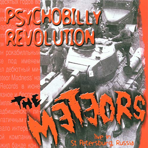 CD cover for "The Meteors - Psychobilly Revolution" with a tank.