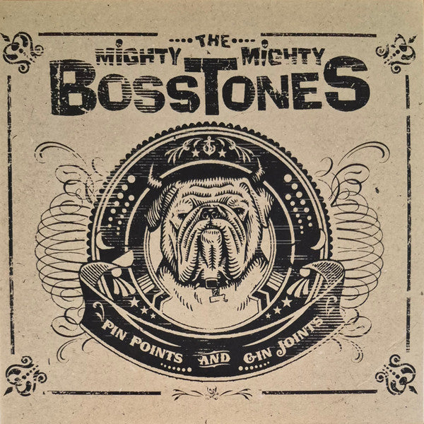 Album cover featuring a bulldog in a circular frame with bold black typography.