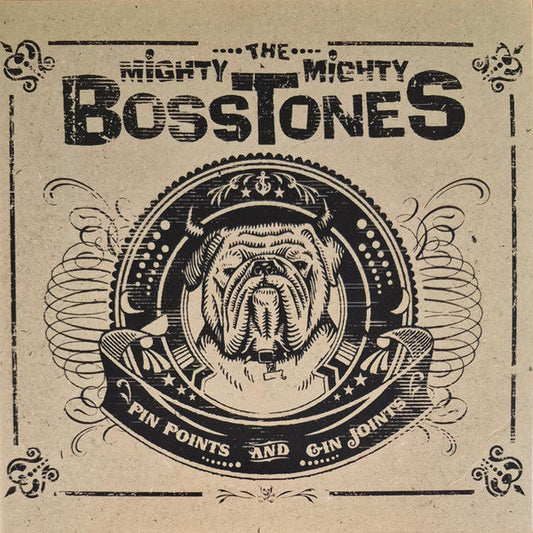 Album cover featuring a bulldog in a circular frame with bold black typography.