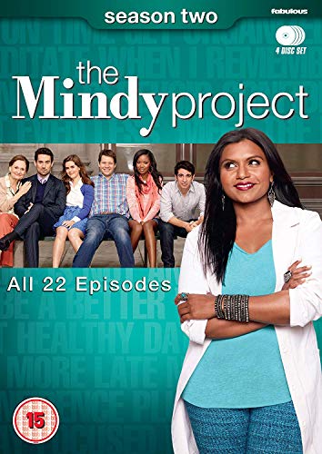DVD cover for The Mindy Project Season 2 featuring the cast and Mindy Kaling.