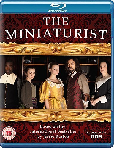 "The Miniaturist" Blu-ray case featuring a group of people in 17th-century attire.