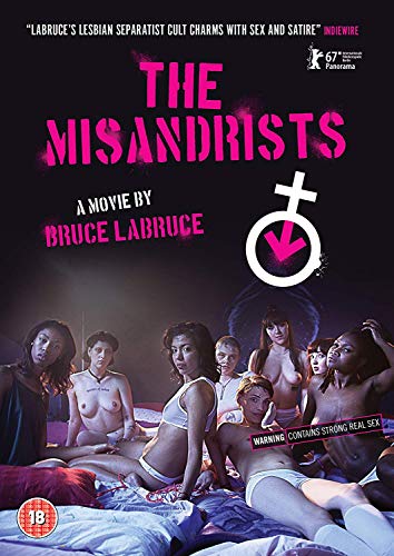 DVD cover for “The Misandrists” featuring a group of women and a Venus symbol.