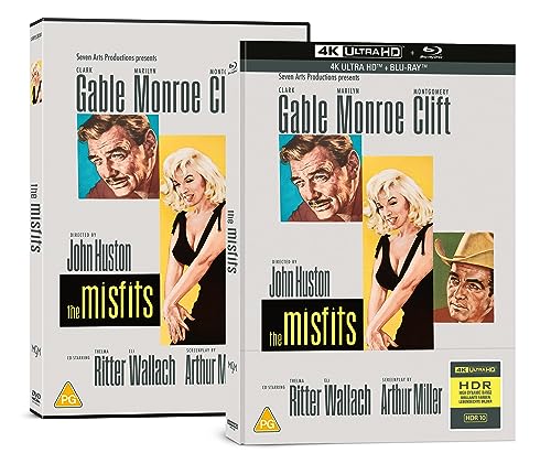 A blu-ray disc in a mediabook case with The Misfits title and film artwork.