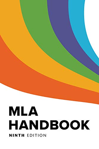 Cover of the "MLA Handbook" ninth edition with colorful arcs.