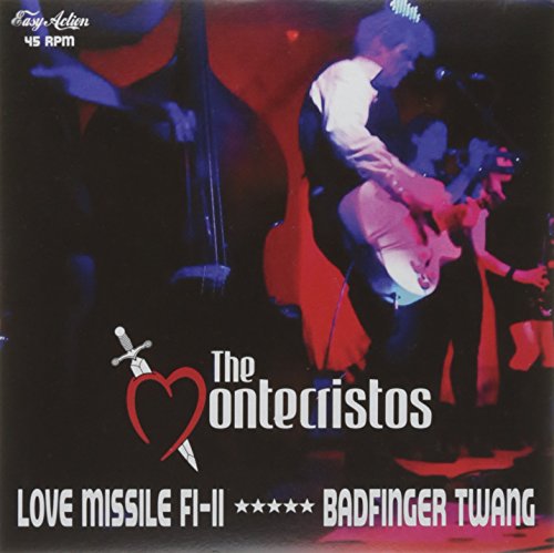 Vinyl record cover: band performing with heart and sword imagery.