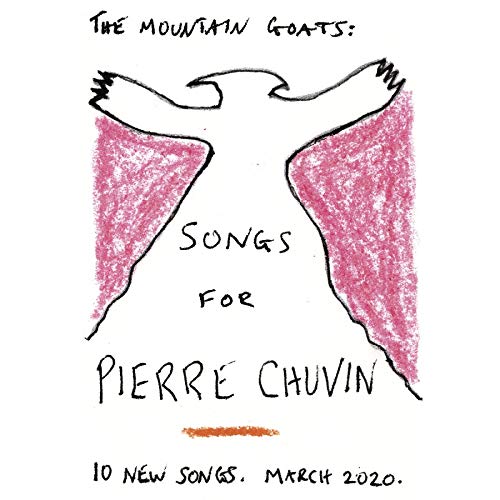 CD cover for The Mountain Goats' "Songs for Pierre Chuvin" with red wings.