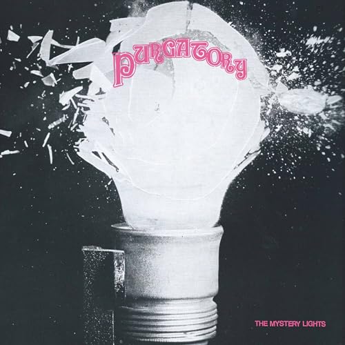 Vinyl album cover: a shattered lightbulb with pink text "Purgatory".