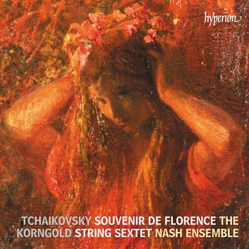 CD cover featuring a reddish-brown painting of a woman with flowers.