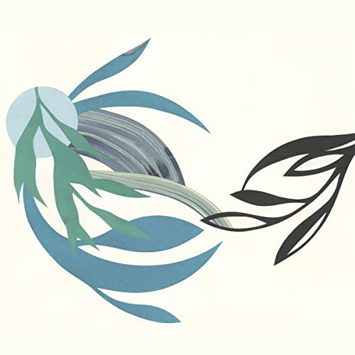 CD cover with abstract botanical illustration in blue and green tones.