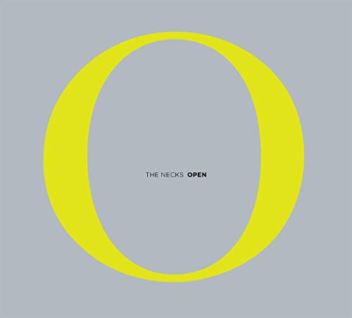 A large yellow letter O on a grey background with the text The Necks Open.