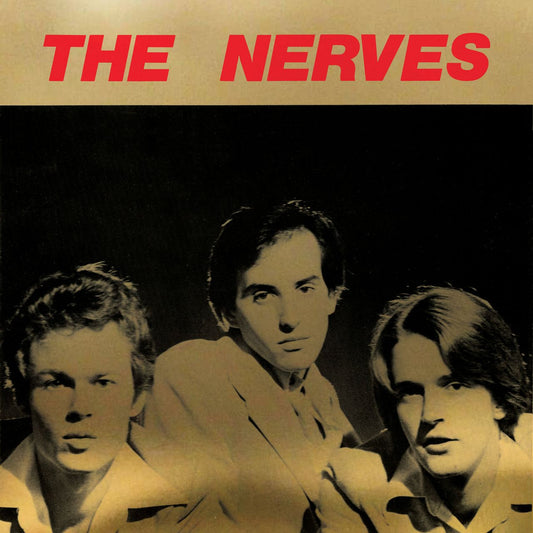 CD cover for The Nerves, featuring a black and white photo of three men.