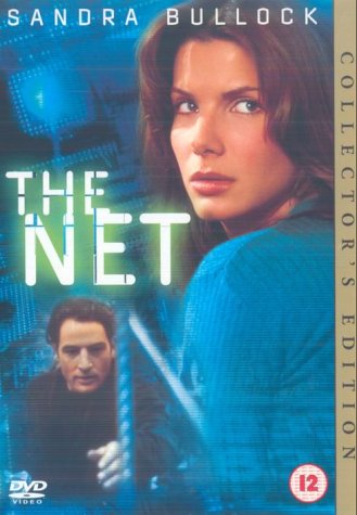 DVD cover for "The Net" featuring Sandra Bullock and Jeremy Northam.