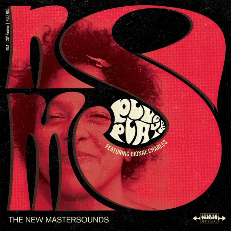 Red vinyl record cover featuring a portrait and bold typography.