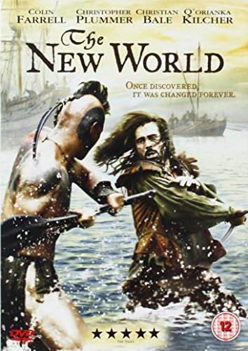 DVD cover for "The New World" depicting two men fighting in water.