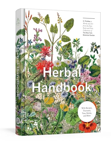 Book cover with botanical illustrations of various colorful plants and herbs.