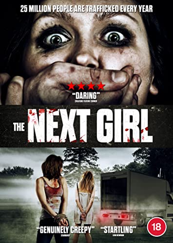 DVD cover for "The Next Girl" featuring a distressed woman and a forest scene.