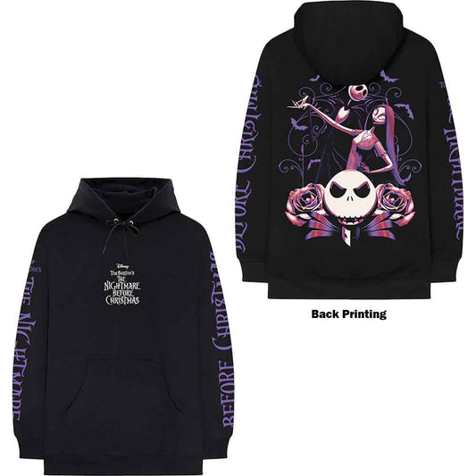 Black "Nightmare Before Christmas" hoodie, size XL, with large logo print.