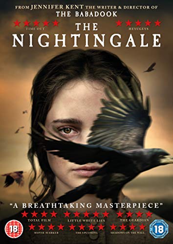 DVD cover for "The Nightingale" featuring a woman and black birds.