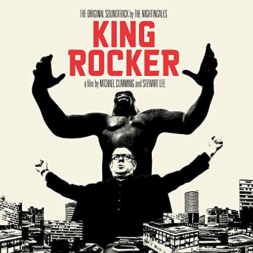 King Rocker" soundtrack vinyl cover featuring a silhouetted figure and city skyline.