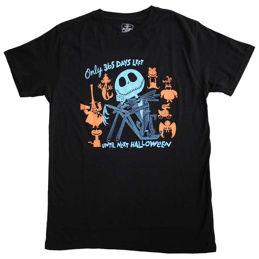 Black t-shirt with “The Nightmare Before Christmas” 365 Days design, size medium.