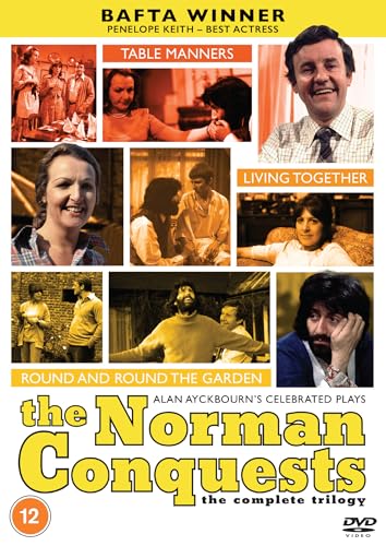 DVD cover for "The Norman Conquests" featuring character portraits and scenes.