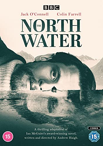 DVD cover for “The North Water” featuring a man’s face and icy waters.